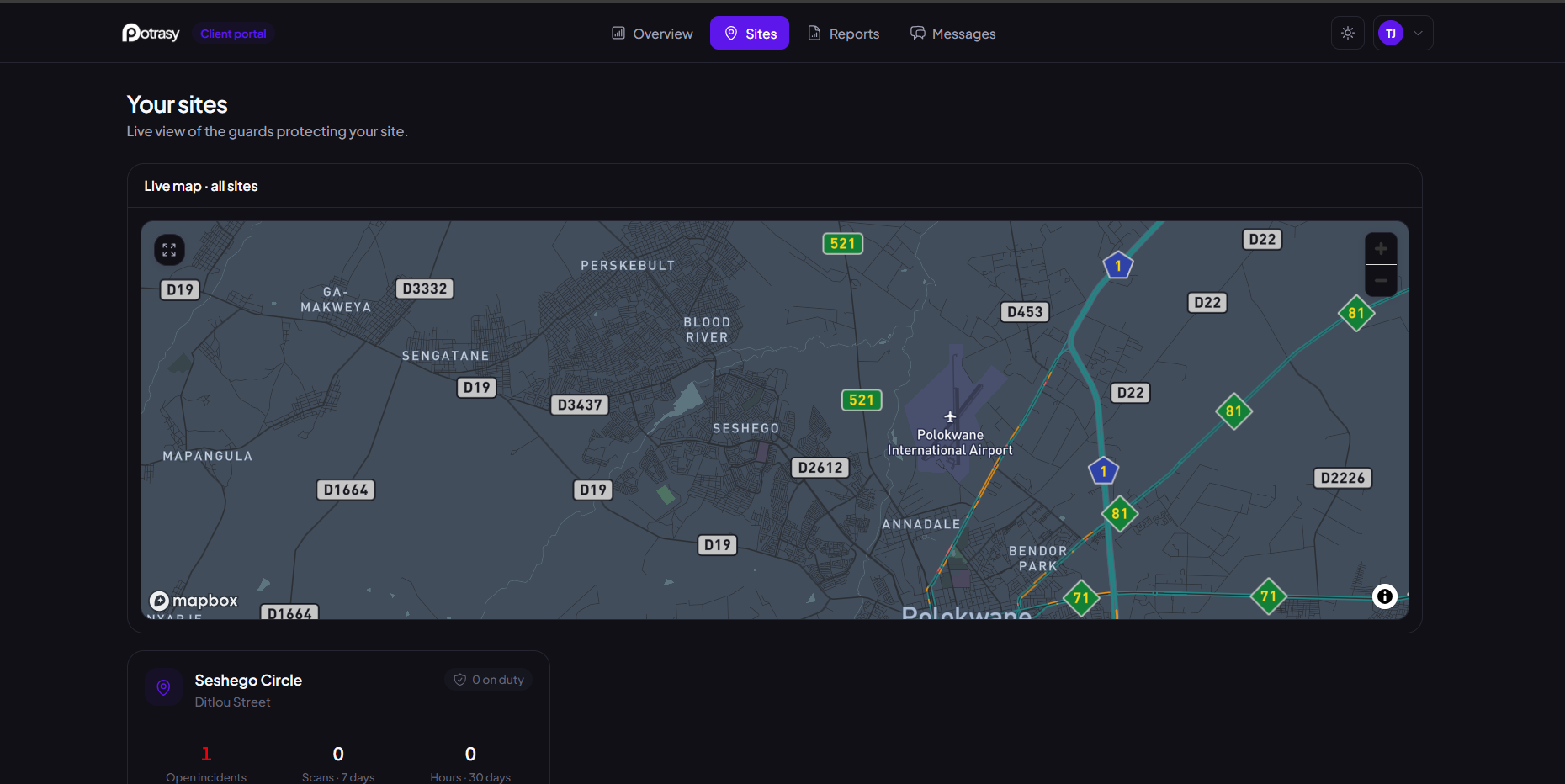 Potrasy for multi-site security